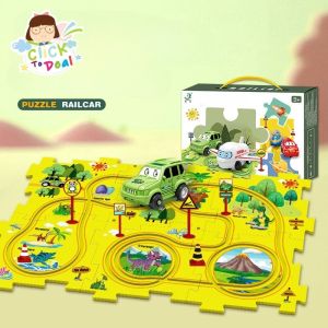 CTD Puzzle Car Track Rail Vehicle Airplane Movable Track Early Learning mainan kereta trek 儿童早教益智拼图汽车轨道玩具