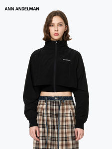 ANN ANDELMAN | False Two Pieces Zip-up High Waist Short Jacket