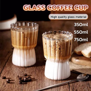 Suomi Striped Drinking Glass Cup Transparent Drinkware For Juice Coffee