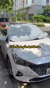 Tấm Che Nắng TCN3 Chống Nóng Kính Lái Ô Tô Bạt Phủ Kính Lái Ô Tô 4 Lớp Tráng Bạc Chống Nắng Hiệu Quả