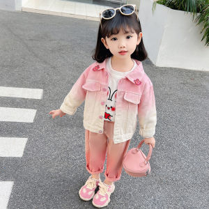 Bộ Đồ Trẻ Em Thời Trang Mùa Thu 2025 Bộ Đồ Cotton Pha Trộn Cho Bé Gái Bộ Quần Áo Mùa Xuân Thu Hợp Thời Trang Cho Bé Gái