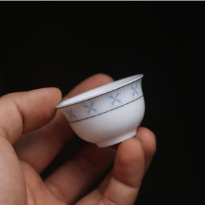 แก้วชาชิ้นเล็กสไตล์ย้อนยุคแบบโบราณ แก้วชาเซรามิกสีสูง ลายดอกทานตะวัน ชุดเครื่องดื่มชาแบบจีนโบราณ