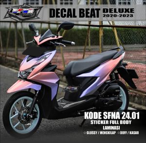TERBARU Sticker POLOS Decal Full Body Beat 2020 - 2023 Aksesoris Motor Stiker Beat Lis Variasi Beat Fi Deluxe / CBS / ISS / Street AS 24.03