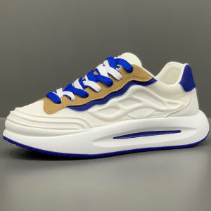 Mens Summer Breathable Mesh Sporty Casual Shoes Heightened Running Dad Sneakers Trendy Youthful round Toe Rubber Outsole