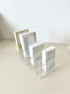 กล่องเก็บของทรงสี่เหลี่ยมจัตุรัสแบบเรียบง่าย กล่องใสสำหรับจัดระเบียบของเล่น เครื่องเขียน กระดาษโน้ต ชั้นวางของสำหรับโต๊ะทำงาน ชั้นวางของแบบอเนกประสงค์