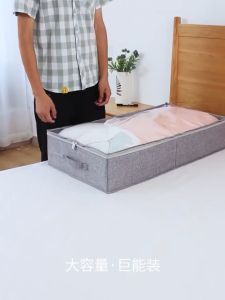 Under bed storage box large wardrobe foldable storage bag organizing box folding fabric quilt clothing storage box