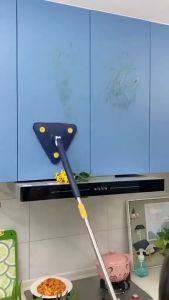 Chổi lau đa năng CÓ 1 MIẾNG LAU SẴN hình tam giác Cây lau nhà đa năng tự vắt mẫu mới 2022 có thể xoay 360 độ LOẠI 1