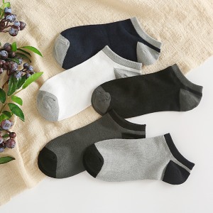 Socks Mens Summer Thin Pure Cotton Socks Bamboo Fiber Deodorant and Sweat-Absorbing Short Flats Low-Top Breathable Sports Boat Socks