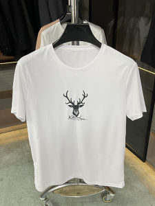 Áo Thun Nam Cổ Tròn Tay Ngắn Lụa Mềm Mại Mùa Hè Thời Trang Nam Áo Thun Polyester Thường Ngày Thoáng Khí