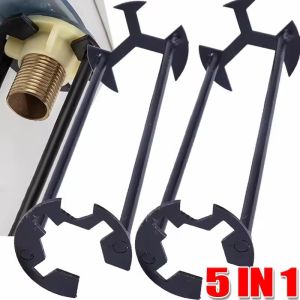 5-in-1 Sink Wrench Multifunctional Faucet Key Plumbing Pipe Wrench Bathroom Kitchen Sink Repair Set Flume Sink Wrench Hardware