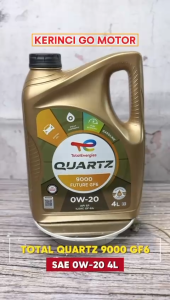 Total Quartz 9000 Future SAE 0W-20 4 Liter Api Service SP/GF-6A Oli Mobil Mesin Bensin Pelumas Full Synthetic Age Resistance Technology Original