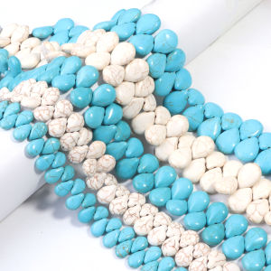 ประมาณ 45-70 PCS/Strand Water DROP Shape ลูกปัดหินธรรมชาติ Turquoises หลวม Spacer ลูกปัดสําหรับเครื่องประดับ DIY ทําสร้อยข้อมือสร้อยคอ