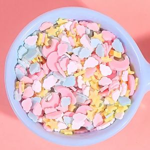 12Girds Campuran Bunga buah Ikatan Simpul Nail Art Tips Glitters Slice Dekorasi Manicure