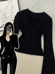 SUHUIQIAN | Fleece V-Neck Warm Underwear Women Out Wear Waist-Cinching Top