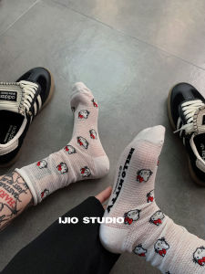 ถุงเท้าข้อสั้นแบบบางเฉียบสำหรับฤดูร้อน ระบายอากาศได้ดี ไร้โครง ตาข่าย ถุงเท้าผ้าฝ้ายผสมสำหรับผู้หญิง ถุงเท้าผ้าฝ้ายผสมแบบสวมสบาย