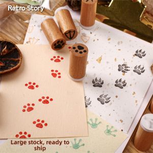 Cute Cat and Dog Paw Decoration Stamps