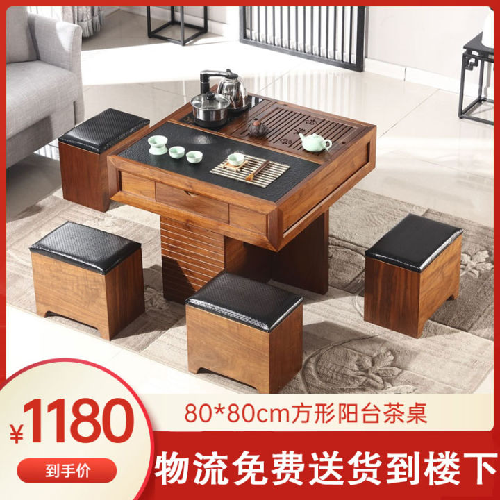 Balcony Small Tea Table Mini Firestone Tea Table Table-Chair Set Tea ...