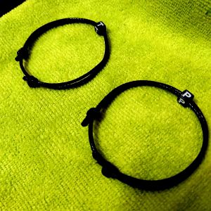 GELANG INISIAL 1 HURUF TALI KOREA HITAM 15MM | GELANG TALI KULIT | GELANG NAMA | HURUF KOTAK HITAM | INITIAL 1 HURUF |