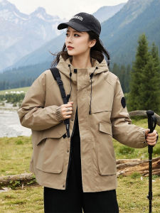 XUNYI | Áo Khoác Hoodie Thoáng Khaki