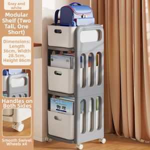evesigar | Multi-level Movable Storage Shelf for School Bags