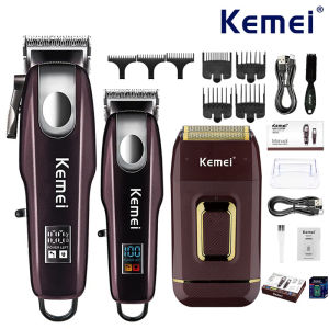 Kemei Professional Hair Clippers KitRechargeable Hair TrimmerMens Electric ShaverHair Cutting MachineKM-85262031PG233kit