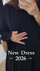 Moderate Dubai‑Style Abaya Fashion Islamic Maxi Dress for Muslim Women with Button Detailing and Pockets