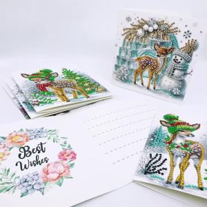 Bộ 6 Bộ Tranh Kim Cương Tự Làm Chủ Đề Đồ Vật Hoạt Động Thiệp Chúc Mừng Giấy Trắng Để Thể Hiện Lời Chúc Phúc Và Mong Muốn