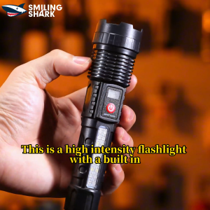 Mỉm cười cá mập sd5344 Đèn pin Led siêu sáng M60 5000LM 6 chế độ COB đèn bên Loại-C Đèn pin sạc được ánh sáng cắm trại chống nước làm việc ra đèn bên ing