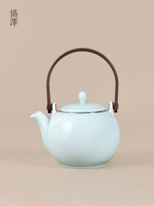 Large Capacity Ceramic Cold Water Pot with Handle Tea Water Separation Tea Brewing Pot Single Cup Japanese Style Home Use