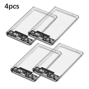 2.5 Inch External Hard Drive Enclosure SATA to USB 3.0 Tool-Free Clear External Hard Drive Case SSD Max 2TB Supports UASP SATA