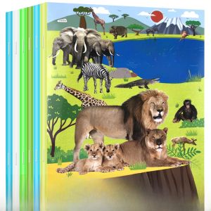 Attention Sticker Book for Kids Cartoon Animal World Early Education Brain Training Game Intelligence Development Kindergarten Childrens Education