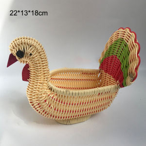 Handwoven Storage Basket Rattan Storage Tray Cute Wicker Basket Bread Fruit Breakfast Tea Picnic Basket Kitchen Storage Basket