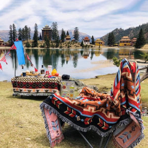 ผ้าปูโต๊ะพักผ่อนกลางแจ้งแบบพับได้แบบวินเทจ ผ้าปูโต๊ะปิกนิก ผ้าปูโต๊ะชายหาด ผ้าปูโต๊ะแคมป์สำหรับการถ่ายภาพ