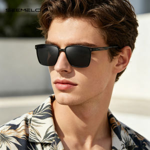 SEEMELO Men’s Polarized Sunglasses Square Frame Sunglasses Classical Driving Sunglasses UV400 Clean Vision Color Change Sunglasses Cycling Riding Running Glasses for Men