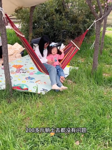 [NEW] SellinCost Rainbow Hammock Outdoor Canvas Fabric Beach Camping Travel Tree Hanging Swing Striped Hiking Trekking Swing Hanging Bed Backyard Outdoor Endui Buaian Gantung Tidur HM335