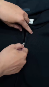 [Chính Hãng] Áo Hoodie Essentials Fit Fleece Zip Up Jet Black 2025 - 192AS254780F | Beater 8.10