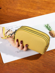 SIFULUN | Genuine Leather Wallet Large Capacity Three-layer Zipper