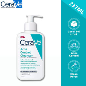 Cerave Acne Control Cleanser Gel Blackhead Remover 2% Salicylic Acid Niacinamide BHA acne face wash Treatment Cleanser 237ml Gel 40ml