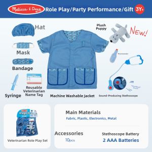 Veterinarian Costume Set for Role Play 3-6 Years