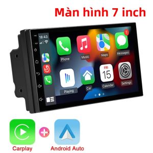 Đầu CD Xe Hơi Hippcron 7/9 Inch 2 DIN Hỗ Trợ Không Dây Carplay Và Android Auto Màn Hình IPS Đầu Phát Đa Phương Tiện Với Chức Năng Mirror Link USB AUX Bluetooth
