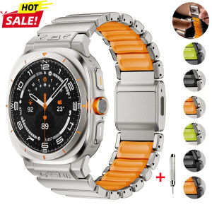 Luxury Magnetic Titanium+Silicone Strap for Samsung Galaxy Watch Band 7/Ultra 2025 47mm Watchband Bracelet