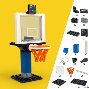 ฉากใหม่สนามบาสเกตบอล Hoop Campus CAGE กีฬา KOBES การประชุม Field Street Community ยืน Building Blocks ชุดอิฐ