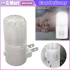 Plug Night Light 4LEDs Bedroom Restroom Socket Lamp Plastic 90V-220V Living Room Washroom White Lighting Office