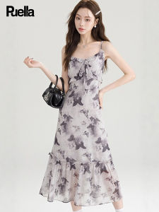 puella | Summer French Style Bow Design Slimming Aesthetic Camisole Dress