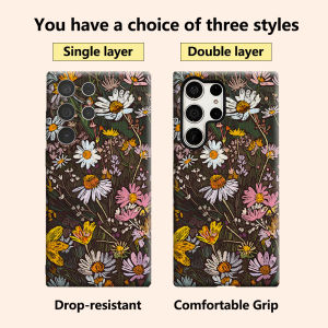 Vintage Wildflower Luxury Fashion Full Lens Protective Case for Samsung Galaxy S26 S25 S24 A56 A36 Plus Ultra