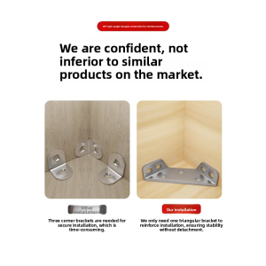 MONLEYTA | Stainless Steel Fixator 90 Degree Right Angle Triangle Iron Support Frame Bed Fixator Anti-Vibration Strengthening Connector