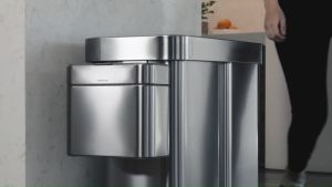 simplehuman Compost Caddy Detachable and Countertop Bin 4L Kitchen Small Bin Kitchen Waste Bin