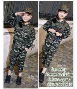 stelan army anak/baju profesi anak cowok cewek