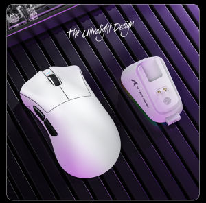 ATTACK SHARK | ATTACK SHARK V3Pro Gaming Wireless Mouse Tri-Mode 2.4G/BT/Wired PAW3311 25000DPI 65g Lightweight Magnetic RGB Charging Dock