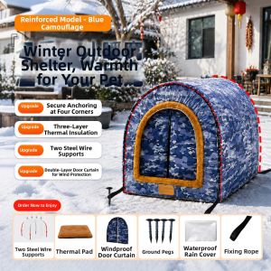 New Pet | Outdoor Waterproof Winter Warm Dog House for Large Dogs